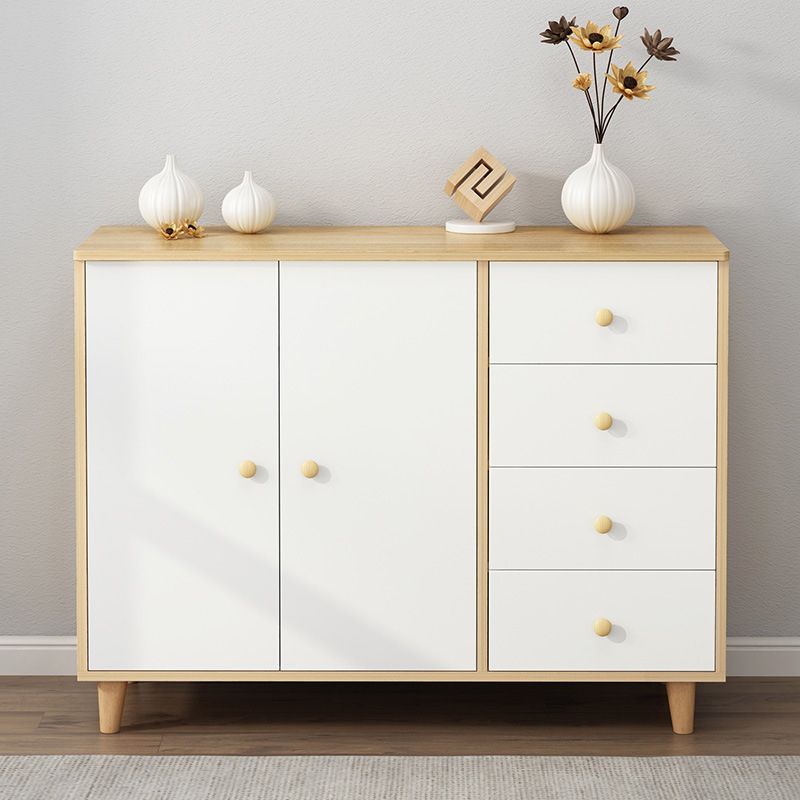 Contemporary Bedroom Storage Chest Engineered Wood Chest with Drawers