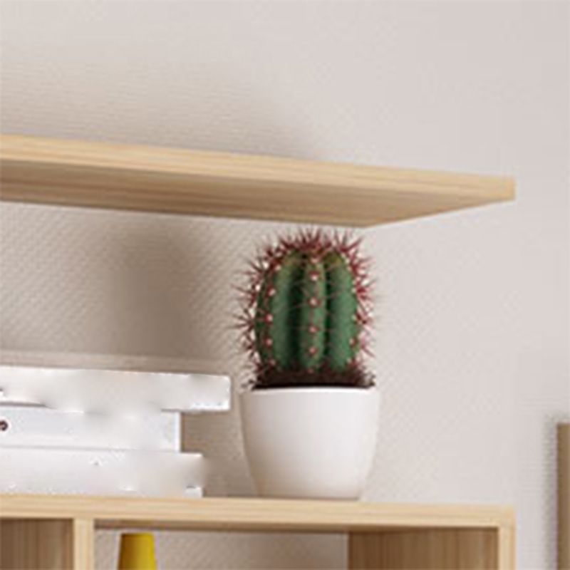 Modern Open Wall Mounted Shelf Bookcase Engineered Wood Bookshelf for Study Room