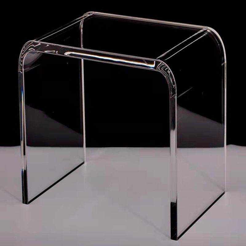 Acrylic Living Room Side Table Modern Rectangular Sled End Table