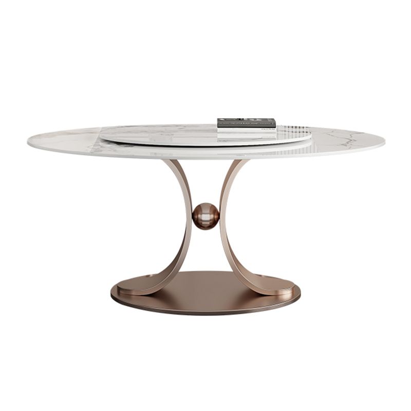 Rose Base Pedestal Dining Table Traditional Luxury Round Stone Dining Table
