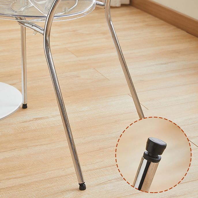 Open Back Dining Side Chair Contemporary Dining Armless Chair