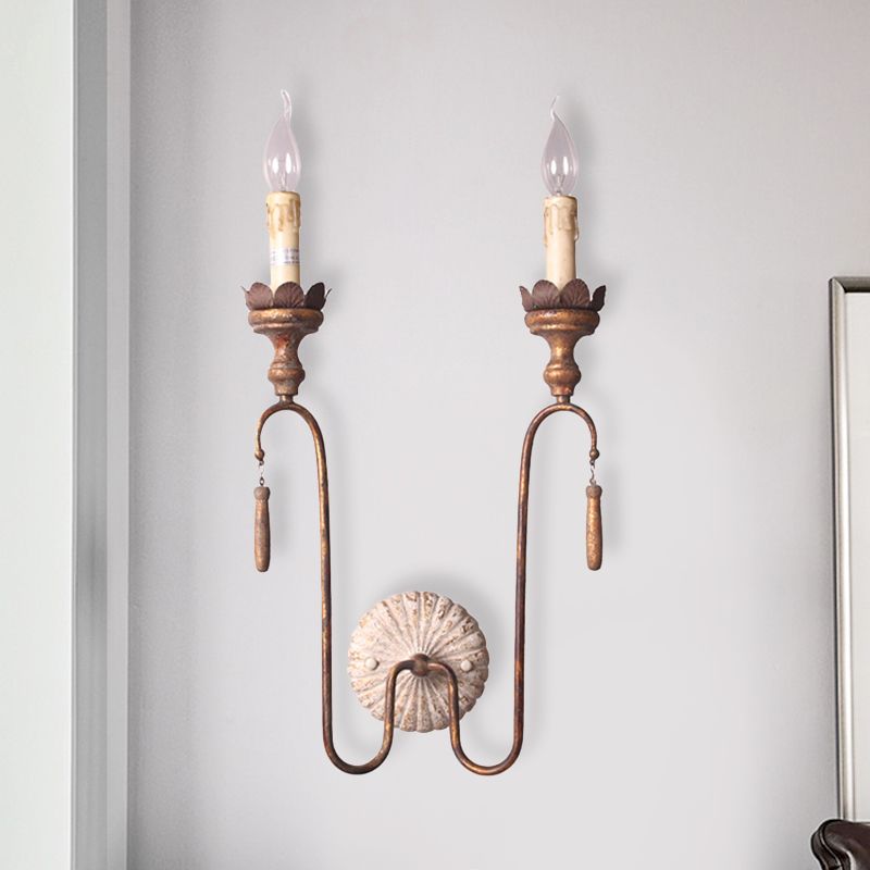 2/3 lichten metalen wandlamp vintage stijl roest blootgestelde lamp indoor sconce verlichte armatuur