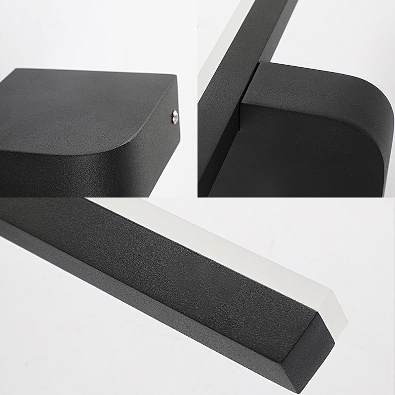 Lampada di vanità lineare Modern Metal LED White/Black Wall Monte Vanity Light in Light Natural, 16 "/19.5" /23.5 "largo