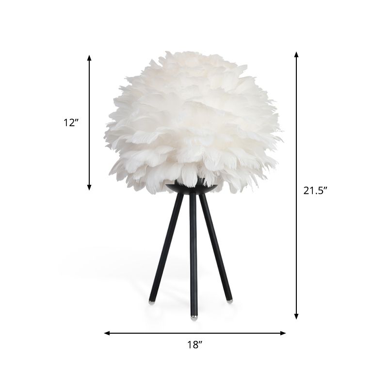 1 tête de salon table claire lampe de bureau blanc moderne avec une teinte en tissu de fleurs