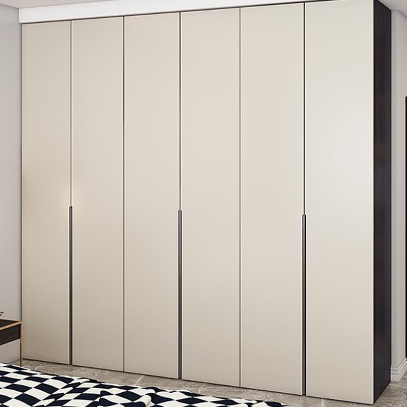 Manufactured Wood White Wardrobe Modern Storage Cabinet for Bedroom
