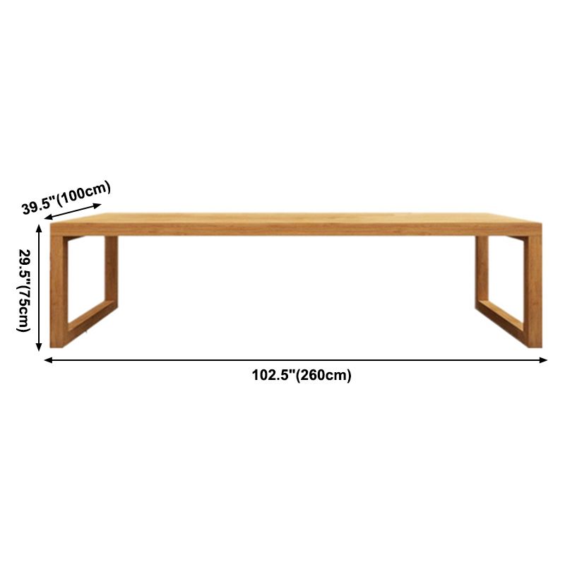Pine en bois massif salle à manger à double table de base de piédestal à base de rectangle de base pour la maison