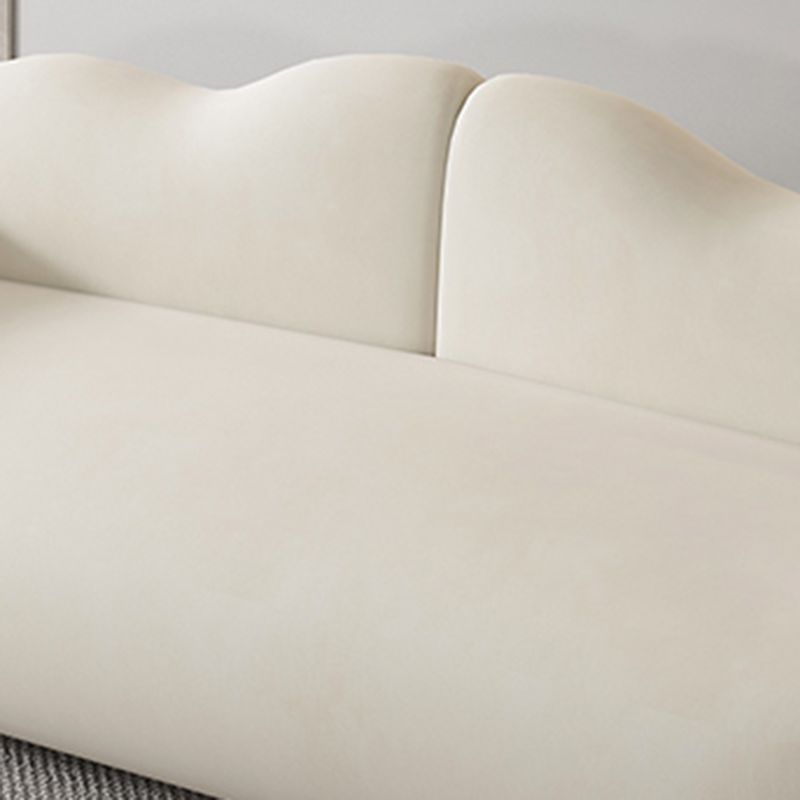 Scandinavian Seating White Cushions Rolled Arm Living Room Settee