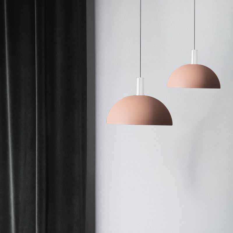 Ciondolo in stile moderno a pendente a forma di cupola in metallo 1 sospensione leggera