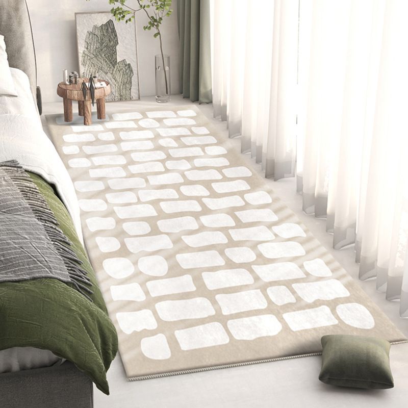 Modern Style lattice Rug Rectangle Stain Resistant Polyester Rug for Home Decor