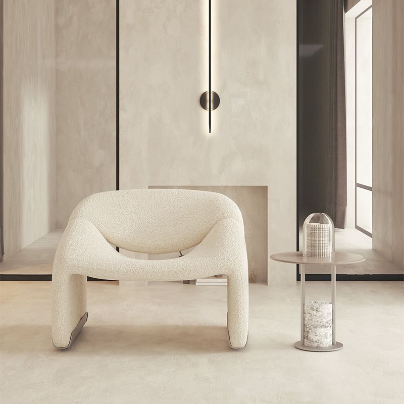 Contemporary Sled Side Chair Solid Color Bedroom Lounge Chair