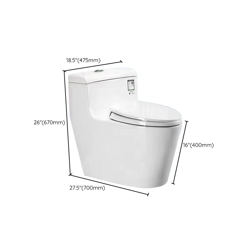 Porcelain Siphon Jet Toilet Floor Mounted One Piece Toilet Urine Toilet