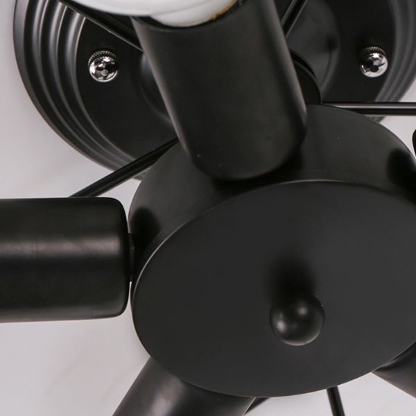 Flush Mount Ceiling Fixture Modern Flush Ceiling Lights in Black for Dining Room