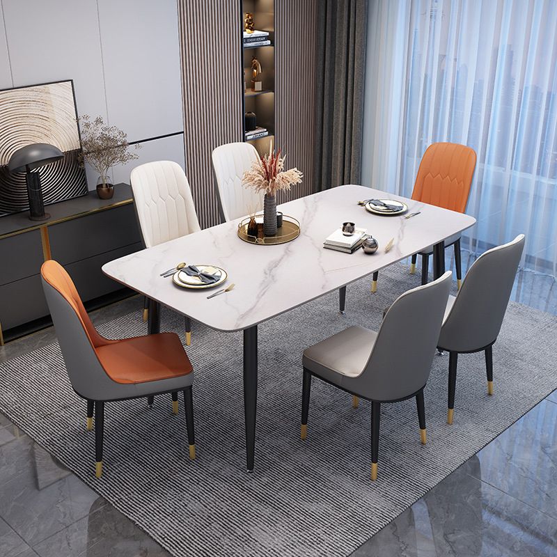 Simplicity Dinner Room Dining Table Kitchen Stone 4 Legs Dining Table