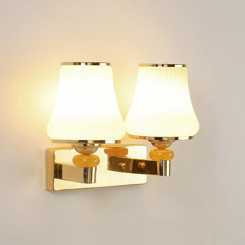 Luce da parete dell'ombra unica Luce di applique in metallo moderno per camera da letto del soggiorno