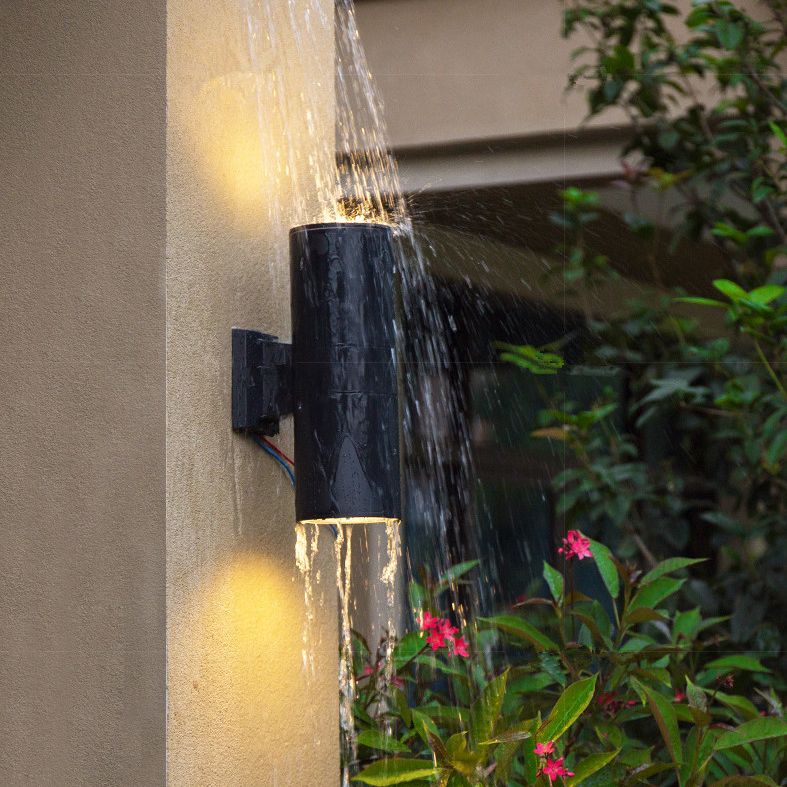 Modern Minimalist Style Cylinderical Sconce Light Fixtures Metal 2 Lights Wall Lamps