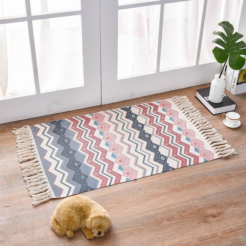 Green Modern Carpet Cotton Panda Carpet Non-Slip Backing Carpet for Living Room