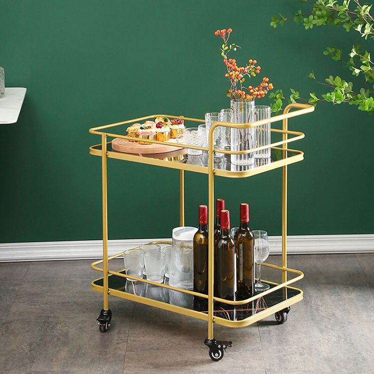 31.50" High Rolling Contemporary Prep Table Wooden Prep Table