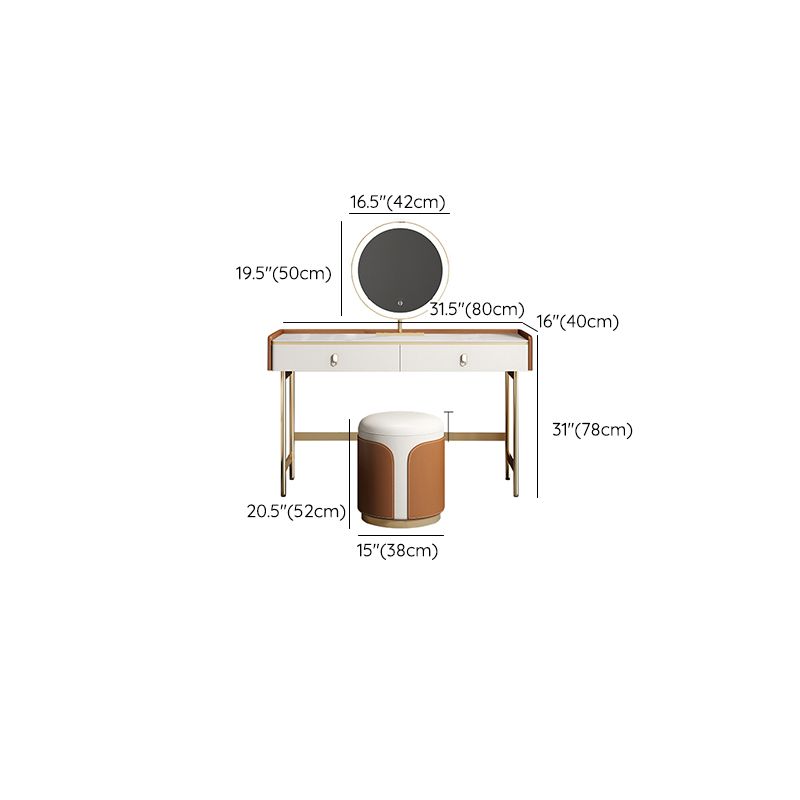 15" Wide Glam Make-up Vanity Wooden Dressing Table with Drawer