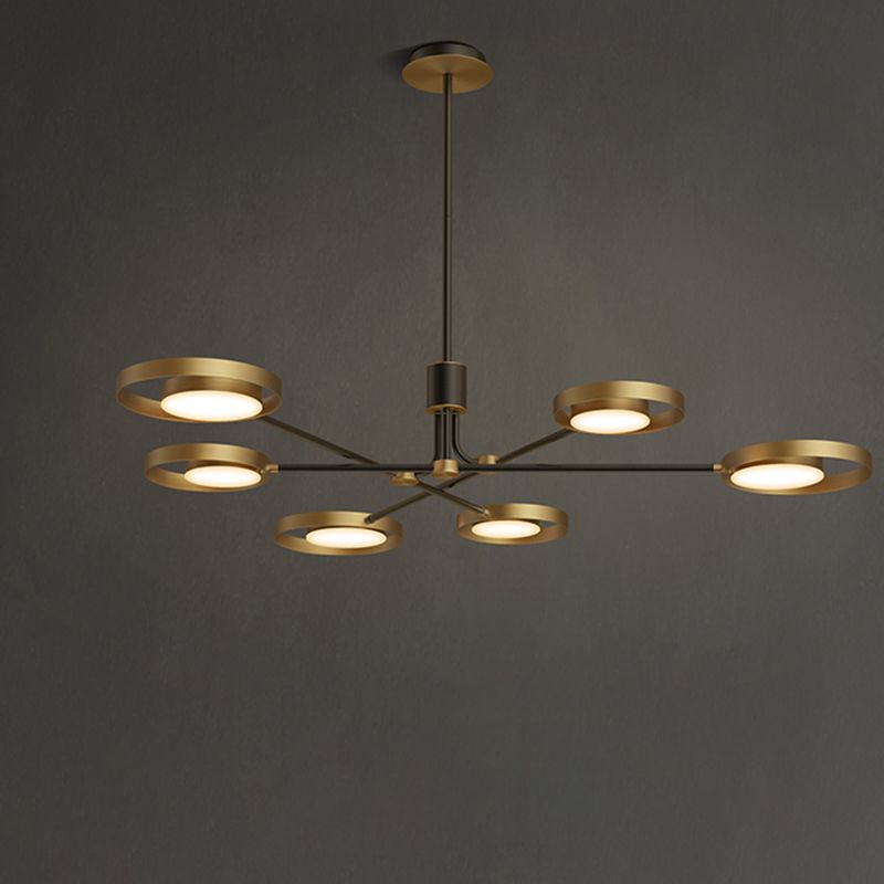 Molekulare Hanglampe postmoderner LED -Metallleuchterlicht mit Acryldiffusor