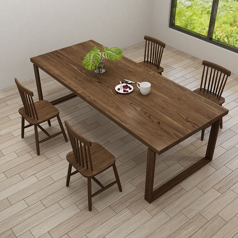 Industrial Medium Wood Furniture 1/4/5 Pcs Standard Height Dining Room Table Set