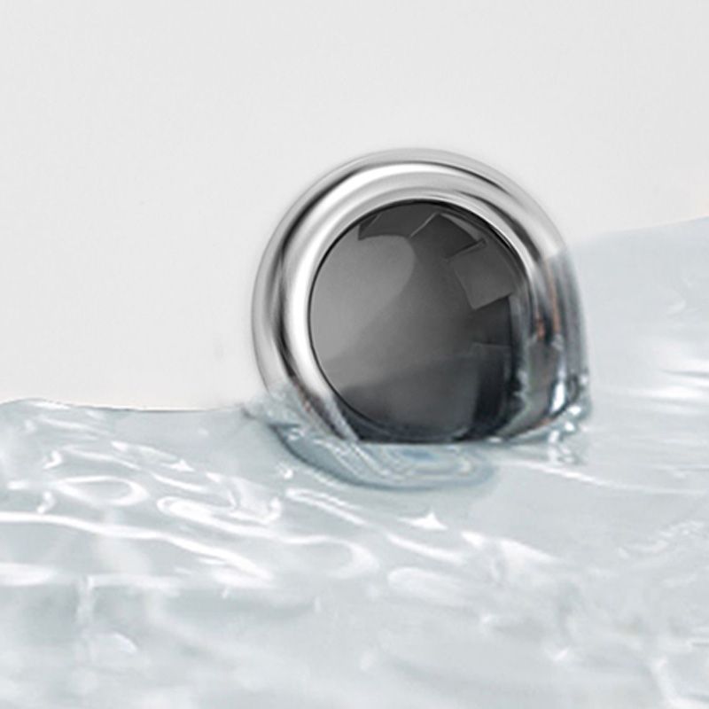 White Porcelain Bathroom Sink with Overflow Vessel Bathroom Sink