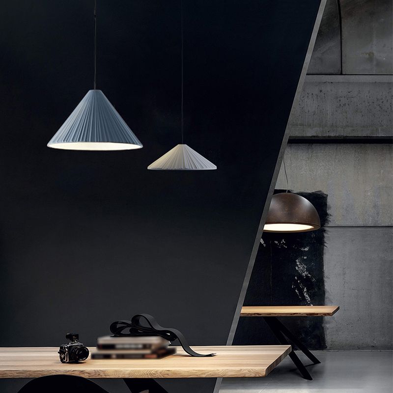 Forme du cône de ciment Lumières de suspension de macaron moderne 1 luminaire de support léger.