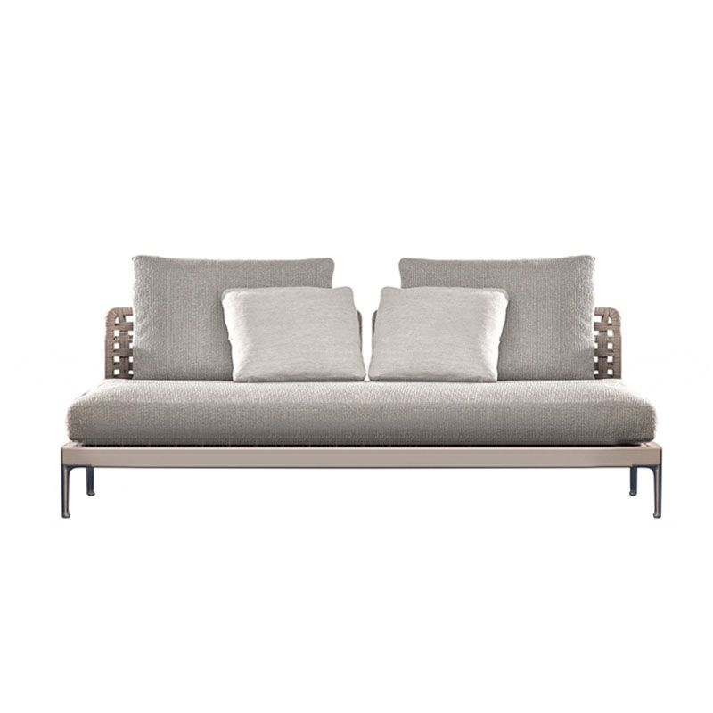 Aluminum Patio Sofa 1 PC UV Resistant Outdoor Patio Sofa with Cushion