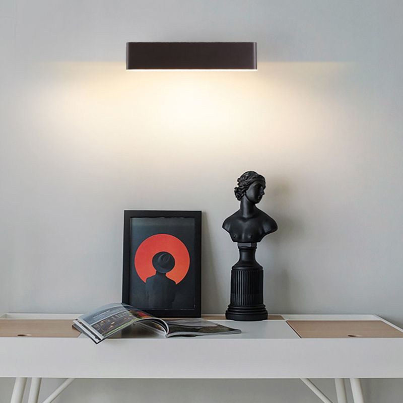 Lampe murale à LED à la mode moderne laquée en aluminium rotatif en aluminium Lumière murale avec une teinte acrylique