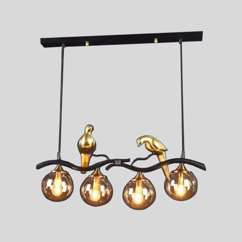 Modern Dining Pendant Light Glass Shade Hanging Light Fixture for Dining Room