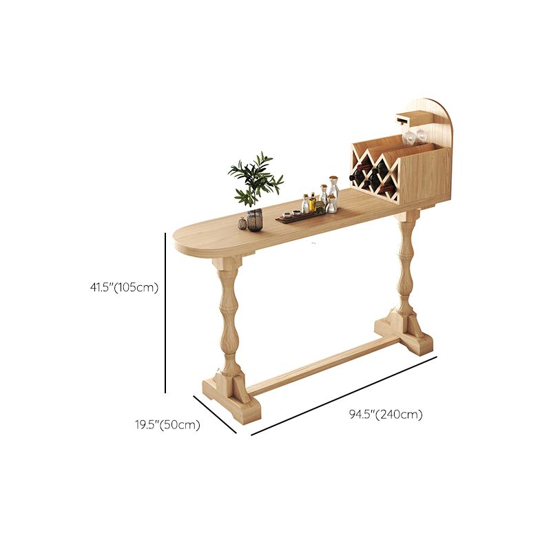 1/2/5 Pieces Irregular Shape Pub Table Set Modern Wooden Counter Table with Set