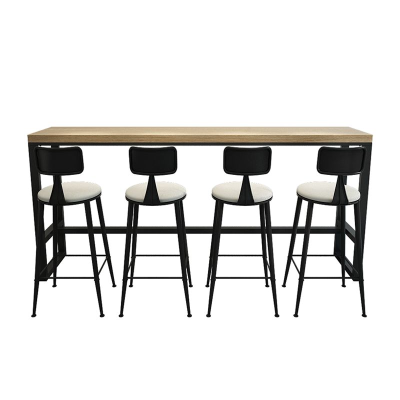 Indoor Rectangle Counter-height Pub Table Natural Modern Trestle Hall/Pub Table