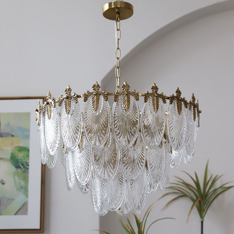 Luminaire de lustre en plumes