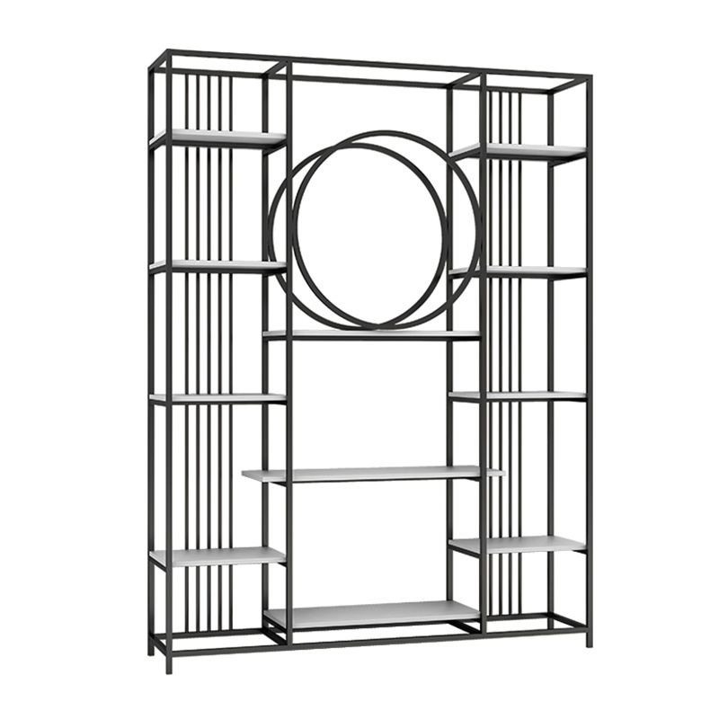 Glam Style Metal Bookshelf Etagere Open Shelf Bookcase for Home