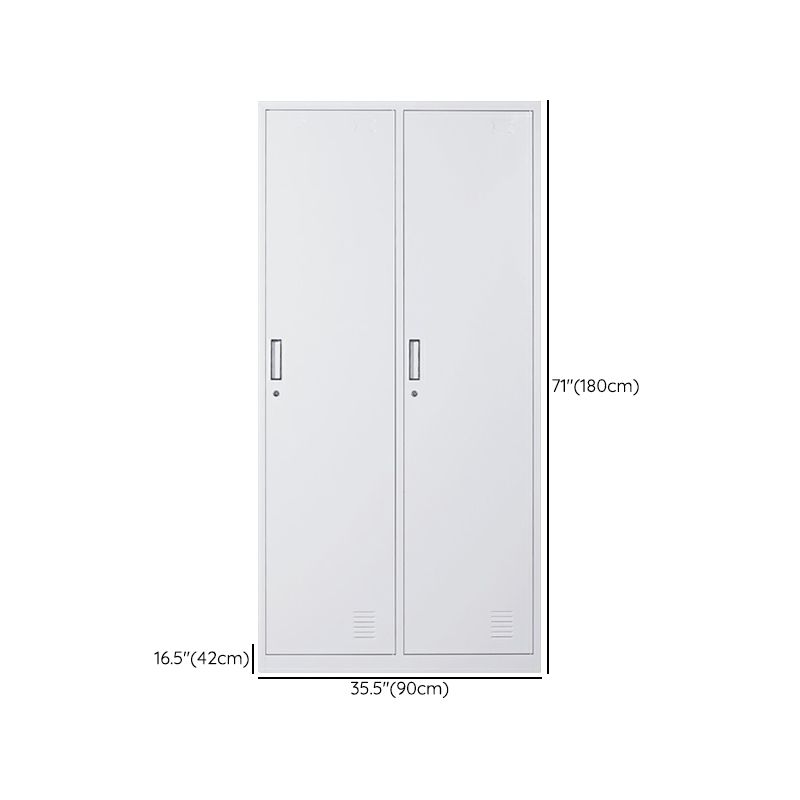 Metal Gray Cabinet for Bathroom Contemporary Storage Cabinet with Hinged Doors