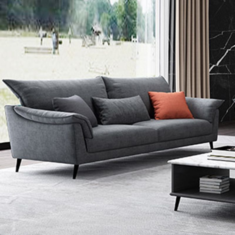 36"H Contemporary Sectional Sofa Fabric Grey Sectionals with Bostol Pillows