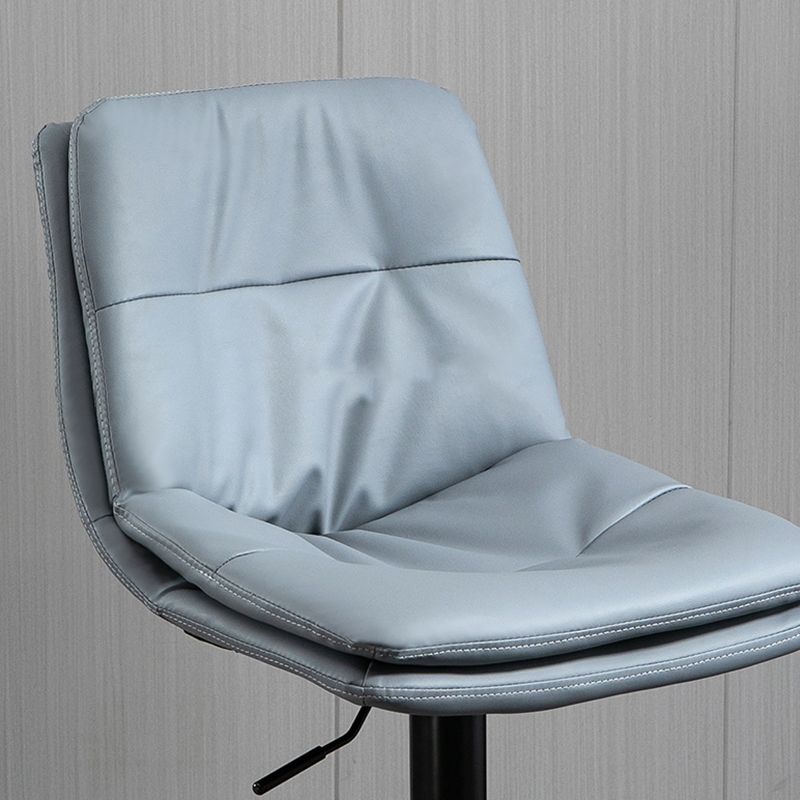 Moderner Barhocker aus Leder mit drehbarem Eimer und höhenverstellbarem Thekenhocker mit vollständiger Rückenlehne
