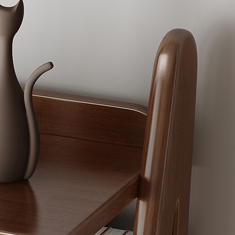 Modern Style Bookshelf Open Back Vertical Wooden Bookcase for Study Room