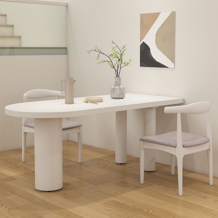 Wood Top Dining Table with 3 Legs Modern Simple Table for Restaurant