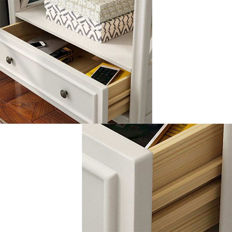 Solid Wood Rectangle Bookcase Nordic Style Storage Bookshelf