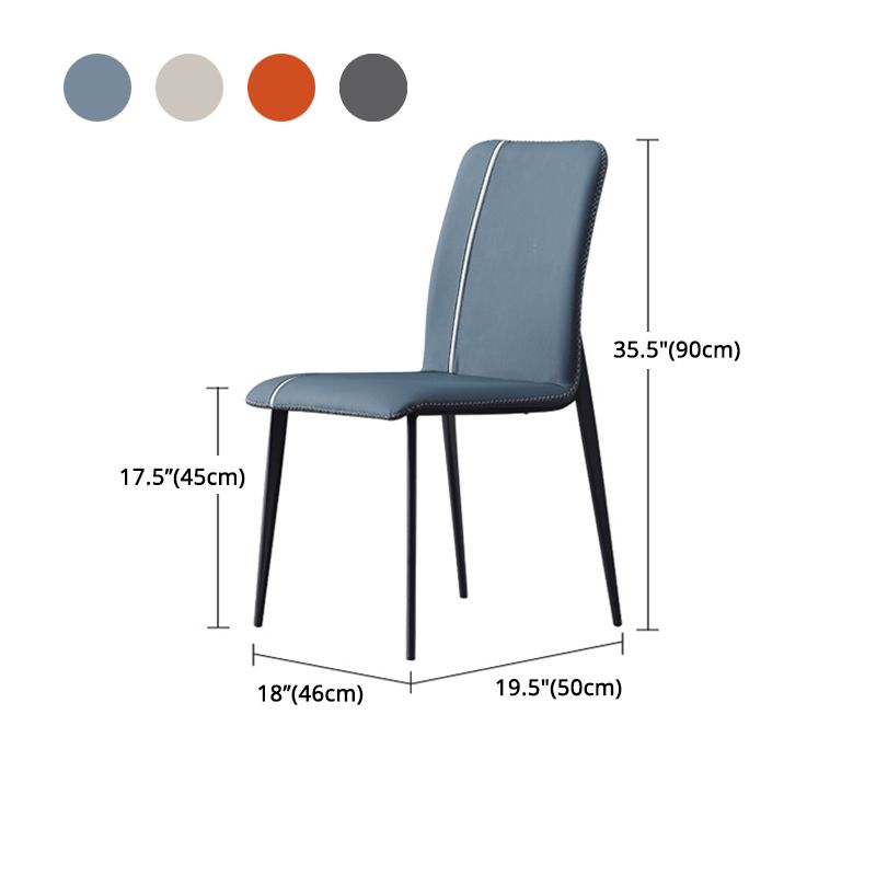 Metal Modern Indoor-Outdoor Side Chairs Parsons Dining Chair