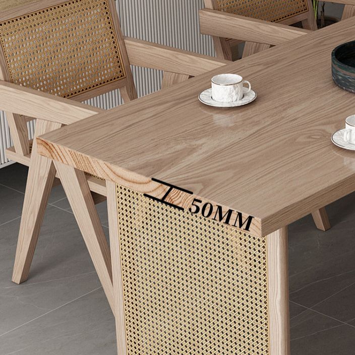 Modern Rectangle Wood Dining Table 1/4/5/6 Pieces Dining Set for Dining Room