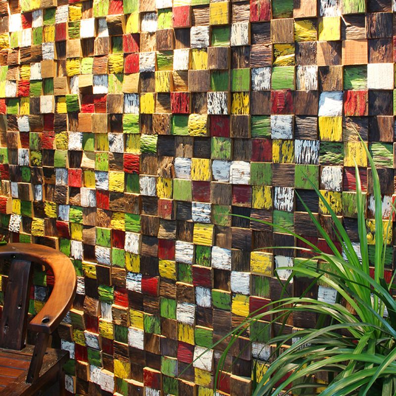 Wall Paneling Wood Shiplap Mosaic Modern Indoor Wall Paneling