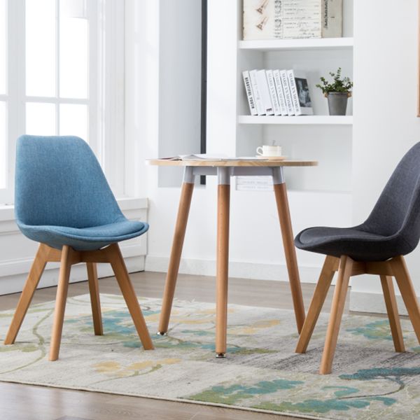 Fabric Scandinavian Conference Room Side Chair Matte Finish Parsons Dining Chair