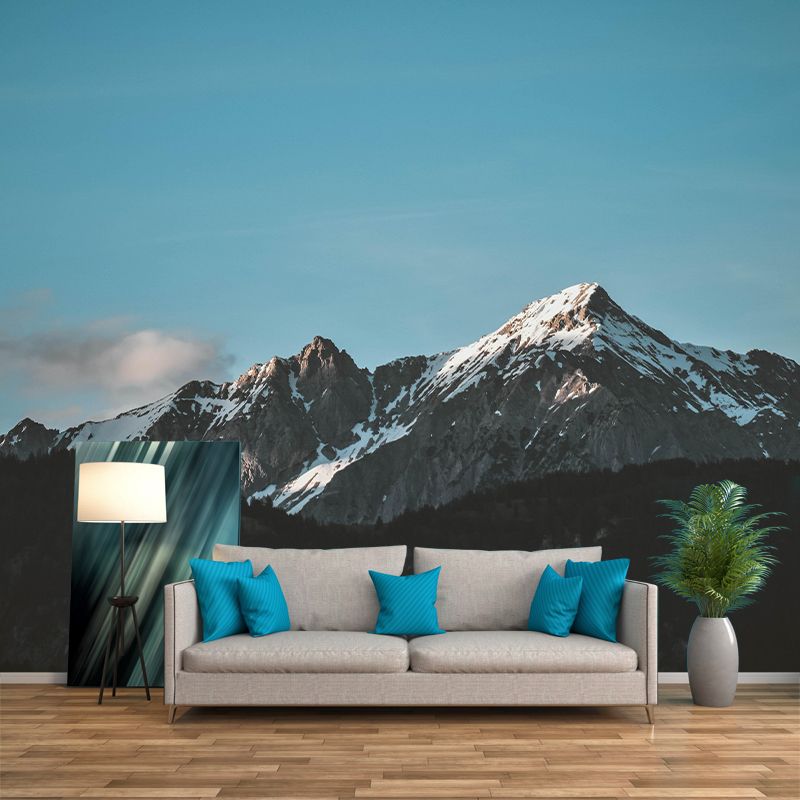 Blue Sky Style Mountain Wall Mural Wallpaper Photography Mildew Resistant for Wall Decor