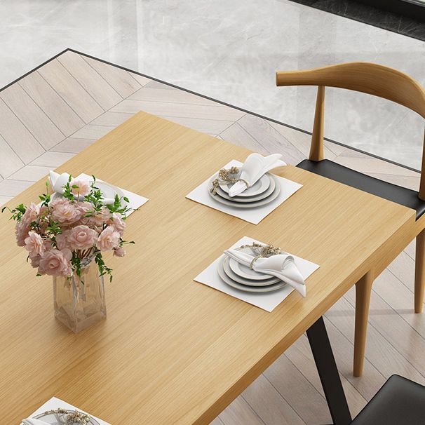 Industrial LightWood Dinette Set 1/2/7 Pcs Solid Wood Furniture for Home