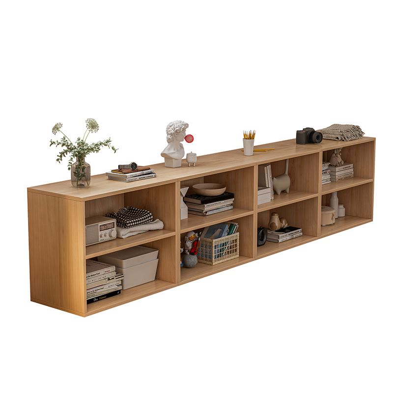 Closed Back Standard Bookcase Modern Engineered Wood Bookshelf