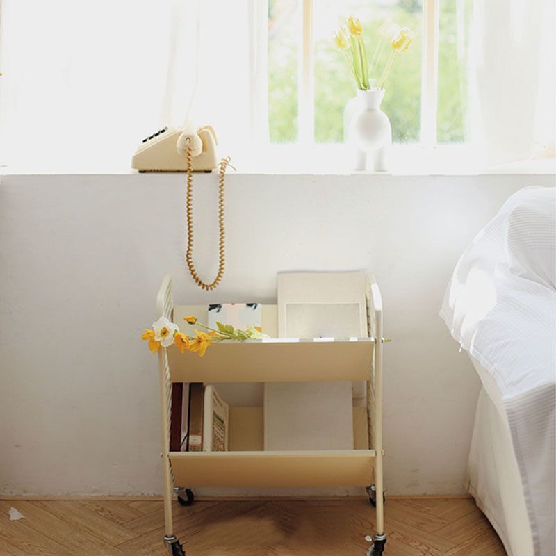 Modern Metal Bookshelf Geometric Vertical Open Shelf Bookcase in Burnish