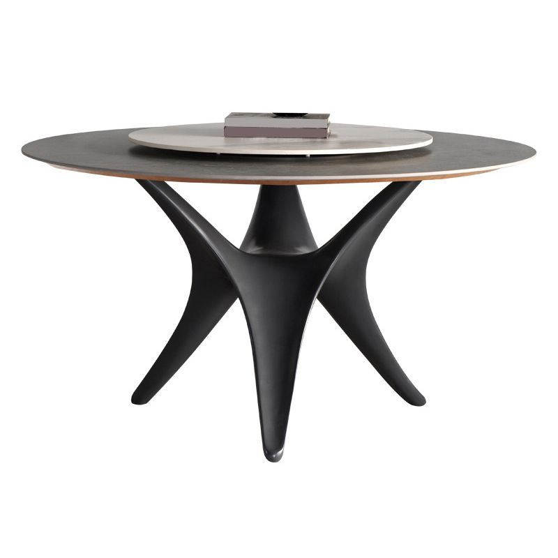 Modern style Round Dinner Table Steel Pedestal Base Table for Room
