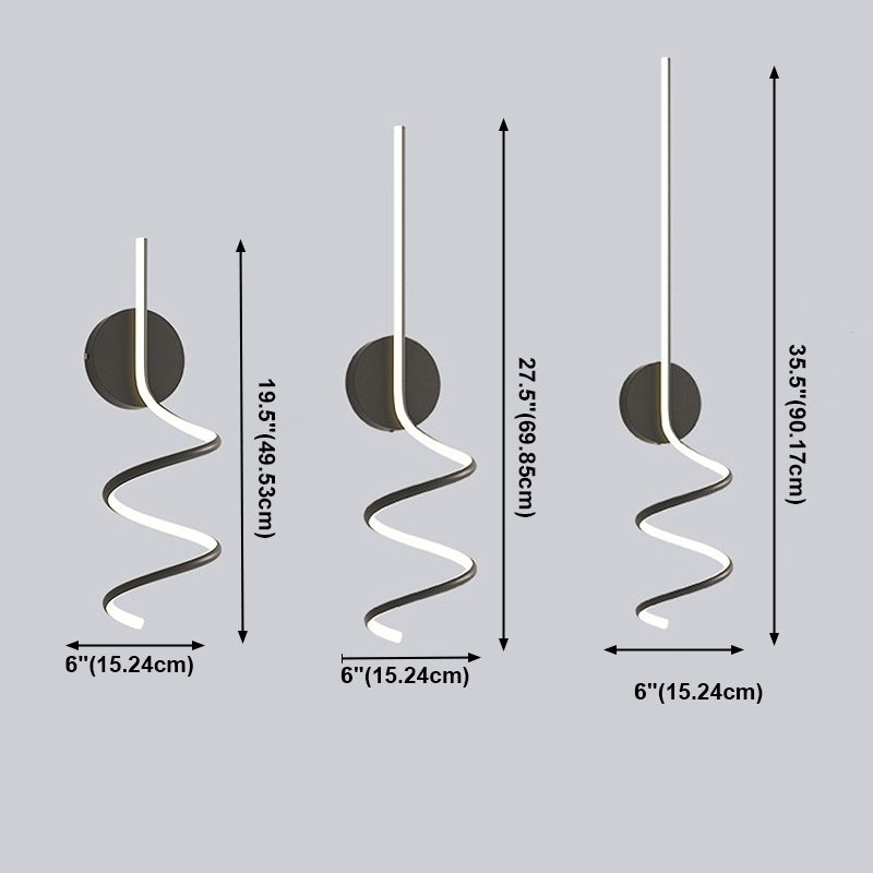 Moderno conciso conciso a parete a parete in alluminio sconde a parete lineare con ombra silicone