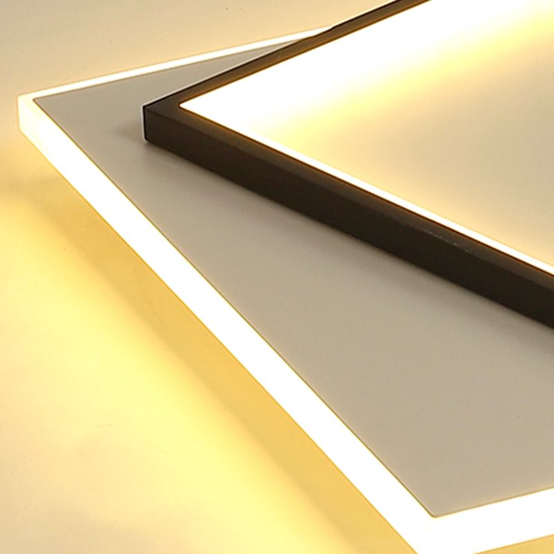 Plafond métallique carré Light Mount de montage simple LED Black Light